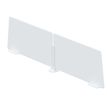 Lot de 2 écrans de séparation en polystyrène - H35 x L80 cm - blanc