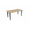 Bureau EVIDENCE - 180 cm - Pieds anthracites - Plateau imitation chêne clair
