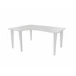 Bureau compact 90° à gauche EVIDENCE - Pieds blancs - Plateau blanc