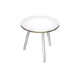 Table ronde - H74,4 cm - 80 cm - 3 pieds blanc - plateau blanc