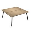 Bureau Bench LEONARDO - L140 x H74 x P168 - Pieds métal noirs - Chêne