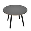 Table ronde - H74,4 cm - 100 cm - 4 pieds noir - plateau anthracite