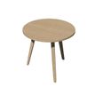 Table ronde - H74,4 cm - 80 cm - 3 pieds bois - plateau imitation chêne