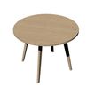2012349512173-Table ronde - H74,4 cm - 100 cm - 4 pieds bois - plateau imitation chêne--0