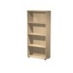 Bibliothèque haute Trend - L80xP35xH180 cm - 3 étagères - imitation chêne