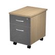Caisson mobile en bois - Largeur 41,8 cm - 2 tiroirs - Anthracite