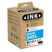 Cartouche compatible Epson 24XL Eléphant - pack de 6 - noir, cyan, magenta, jaune, cyan clair, magenta clair - ink