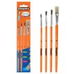 3134725013131-Cléopâtre - Pack de 3 pinceaux poil de poney N° 4, 8, 12 + 1 brosse n°10 en soie de porc--1