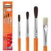 3134725013193-Cléopâtre - Pack de 3 pinceaux poil de poney N° 6, 10, 14 + 1 brosse soie de porc N°8--0