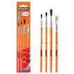 3134725013193-Cléopâtre - Pack de 3 pinceaux poil de poney N° 6, 10, 14 + 1 brosse soie de porc N°8--1