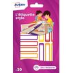 Avery - 30 Étiquettes adhésives pour stylos - 50 x 10 mm - jaune/orange