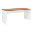 Bureau YES ! - 120 cm - Pieds panneaux fixes - Merisier