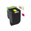 3112539744755-Cartouche laser compatible Lexmark 24B6010 - jaune - Owa K18262OW-Angle gauche-0