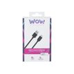 3571211395249-Bigben WOW - câble de charge et de synchronisation USB/USB-C - 2 m - noir-Avant-1