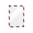 4005546406565-Durable Duraframe Security - 2 Cadres d'affichage bicolore - A4 - rouge/blanc (encadrement magnét-Avant-0