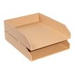 3130630146025-Exacompta OfficeByMe - Lot de 2 corbeilles à courrier - pour A4+ - beige-Angle gauche-0
