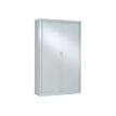 Armoire haute monobloc à rideaux GENERIC - 198 x 120 x 43 cm - gris