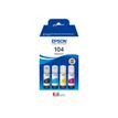 Epson EcoTank 104 - pack de 4 - noir, jaune, cyan, magenta - réservoir d'encre original