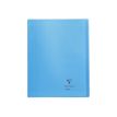 3037929844023-Clairefontaine Koverbook - Cahier polypro 24 x 32 cm - 48 pages - grands carreaux (Seyes) - bleu-Avant-0