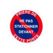 Pickup - Plaque de signalisation ronde - 300 mm (diamètre) - parking interdit