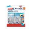 4042448231048-Tesa Powerstrips - 3 crochets gris effet métal - forme ovale-Avant-0