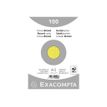 3130632102586-Exacompta - 10 Packs de 100 Fiches Bristol - A5 - petits carreaux - non perforées - jaune-Avant-1