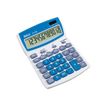 0013465410161-Calculatrice de bureau Ibico 212X - 12 chiffres - alimentation batterie et solaire-Angle gauche-0