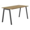 Bureau CONNEXION - 180 cm - Pieds métal - Chêne/anthracite