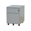 Caisson mobile - 2 tiroirs - gris - 56,7 x 54,1 x 41,8 cm