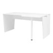 Bureau compact 90° à droite YES ! - 160 cm - Pieds panneaux fixes - Blanc