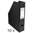 Exacompta - 10 Porte-revues polypro - dos 70 mm - noir - livrés à plat
