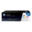 HP 125A - Pack de 3 - cyan, magenta, jaune - cartouche laser d'origine