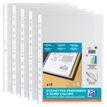 Oxford - 10 Pochettes perforées - A4 - lisse - pour 12 feuilles - 9/100 - Blanc