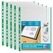 Oxford - 10 Pochettes perforées - A4 - lisse - pour 12 feuilles - 9/100 - Vert