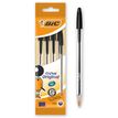BIC Cristal - 4 Stylos à bille - noir - 1 mm - pointe moyenne