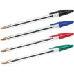 3086121601033-BIC Cristal - 4 Stylos à bille - noir, rouge, bleu, vert - 1 mm - pointe moyenne--1