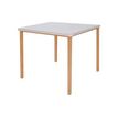 Table collectivité - plateau noir - pied bois