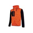 8033546413470-Sweat-shirt zippé col haut - orange fluo - Taille M - Rainbow U-Power-Angle droit-0