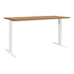 Bureau YES ! - 160 cm - Pieds ajustables blancs - Merisier