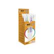 3086123498341-BIC Cristal UP - 20 Stylos à bille - couleurs fantaisies assorties - pointe moyenne (1,2 m-Angle gauche-0