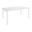 Bureau simple IRIS - L140 cm - Pieds blanc - plateau Blanc perle