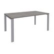 Bureau simple IRIS - L160 cm - Pieds aluminium - plateau imitation Chêne gris