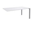 0404000121114-Bureau simple IRIS - L120 cm - Plan suivant - Pieds aluminium - plateau Blanc perle--0