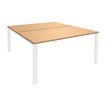 Bureau Bench IRIS - L180 cm - Plan de départ - Pieds blanc - plateau imitation Hêtre