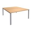 Bureau Bench IRIS - L180 cm - Plan de départ - Pieds aluminium - plateau imitation Hêtre