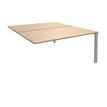 Bureau Bench IRIS - L180 cm - Plan suivant - Pieds aluminium - plateau imitation Chêne clair