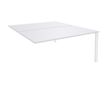 Bureau Bench IRIS - L140 cm - Plan suivant - Pieds blanc - plateau Blanc perle
