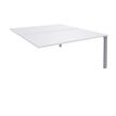 Bureau Bench IRIS - L120 cm - Plan suivant - Pieds aluminium - plateau Blanc perle