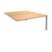 Bureau Bench IRIS - L120 cm - Plan suivant - Pieds aluminium - plateau imitation Hêtre