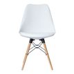Chaise DOGEWOOD - Pieds bois hêtre - blanc - pack de 2